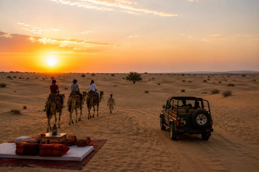 Best time of day for desert safari in Jaisalmer