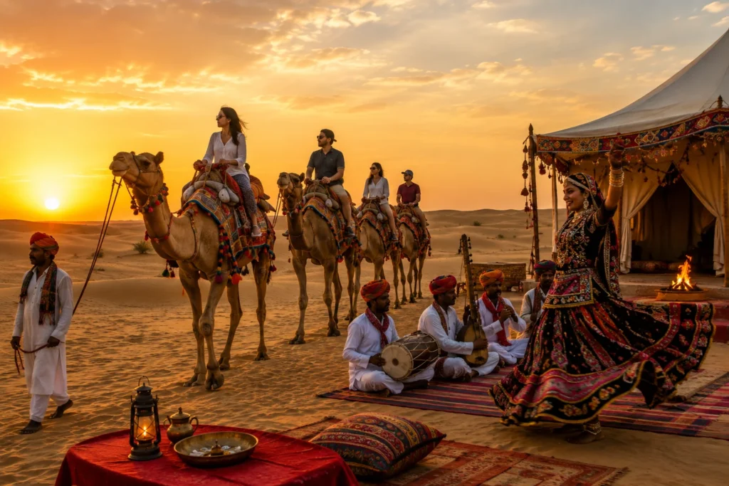 Cultural and traditional experience of a camel safari in Jaisalmer