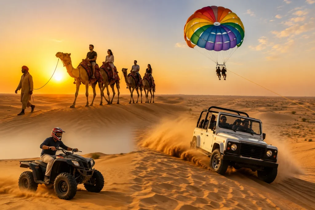 Desert adventure activities at Desert Dream Royal Camp in Jaisalmer