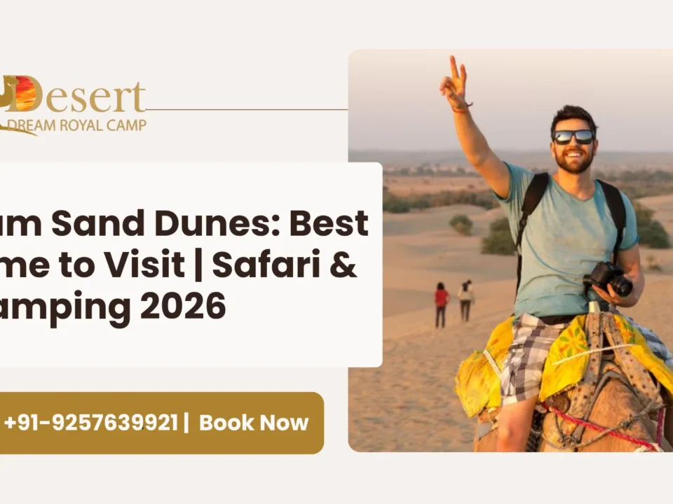 Sam Sand Dunes sunset safari with camel ride in Jaisalmer Rajasthan