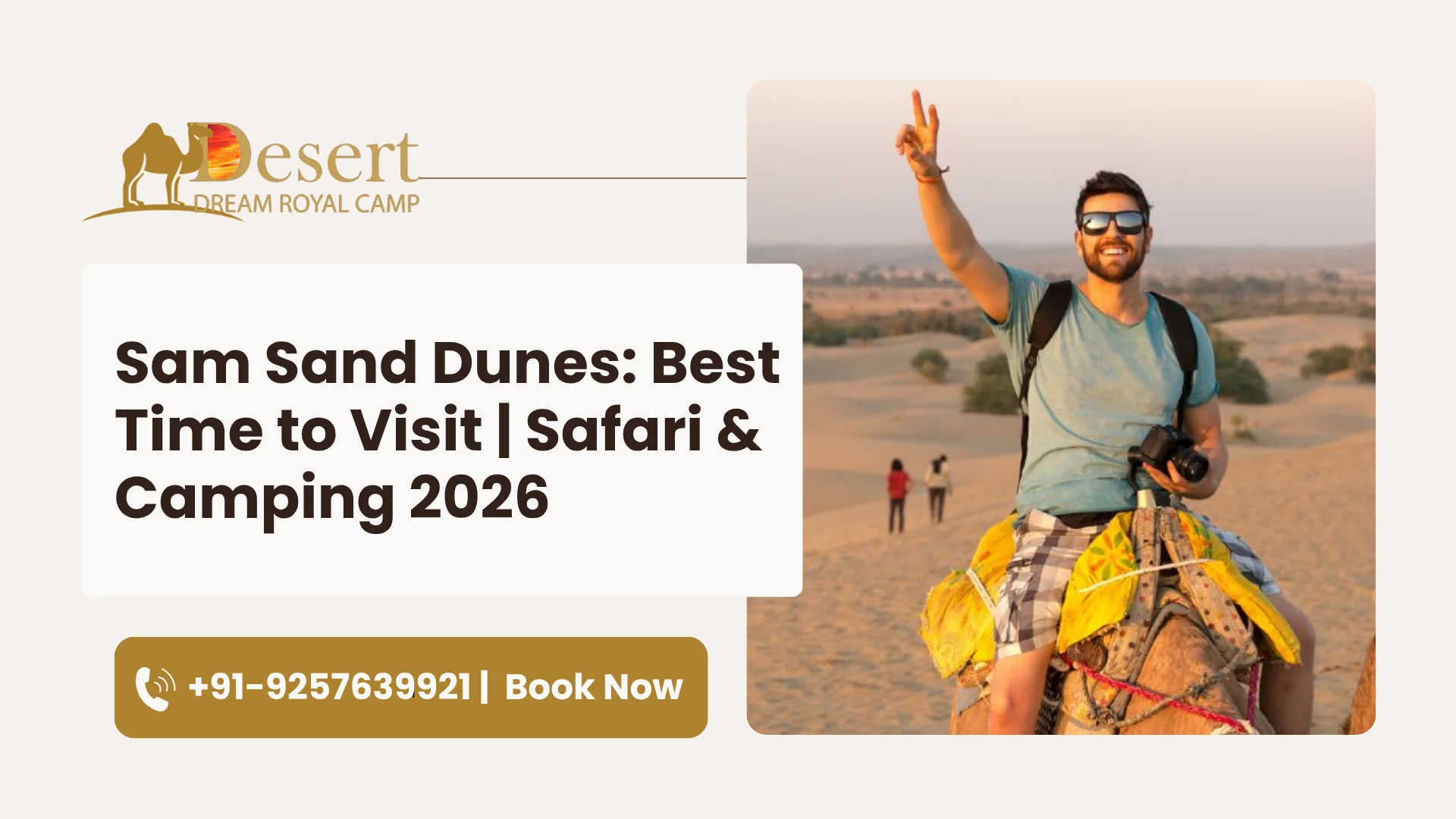 Sam Sand Dunes sunset safari with camel ride in Jaisalmer Rajasthan